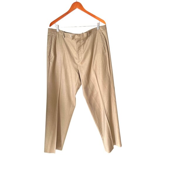Perry Ellis Mens Tan Dress Pants Size 38x32 - Picture 1 of 6